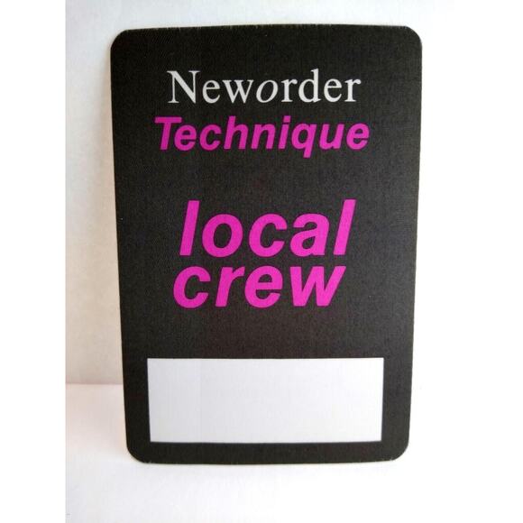 New Order Vintage Backstage Pass Original Technique Tour New Wave Joy Division - Picture 1 of 3